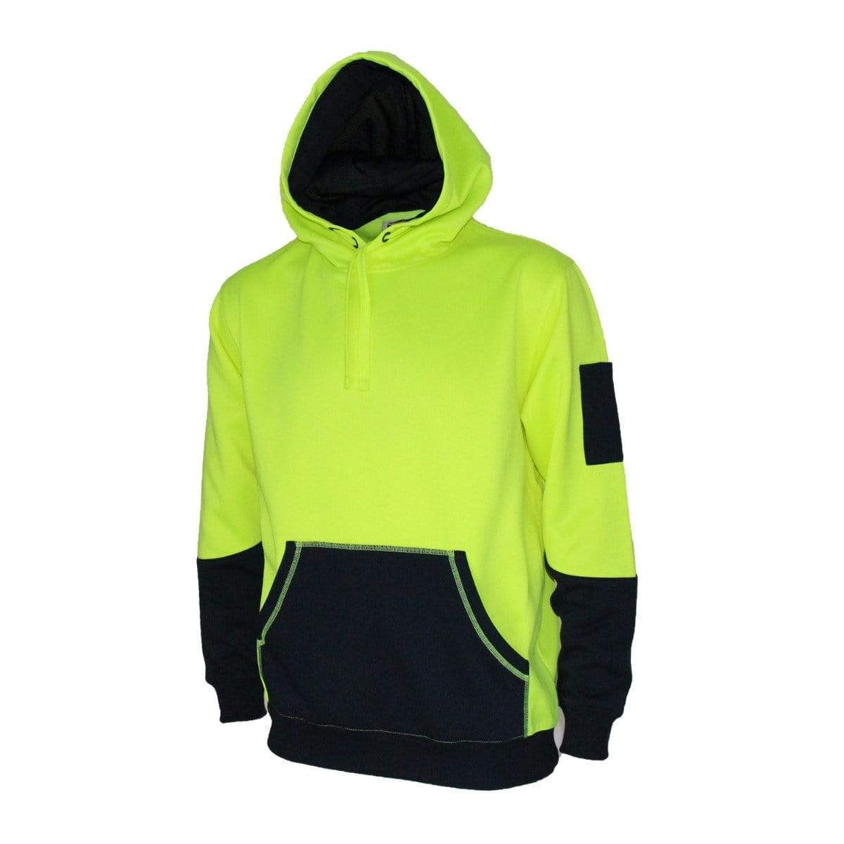Dnc Workwear Hi-vis 2 Tone Super Fleecy Hoodie - 3721 Work Wear DNC Workwear Yellow/Navy 6XL 